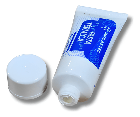 PASTA TÉRMICA  DE SILICONE BRANCO IMPLASTEC BISNAGA 50G
