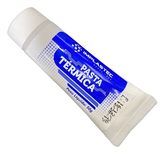 PASTA TÉRMICA  DE SILICONE BRANCO IMPLASTEC BISNAGA 50G
