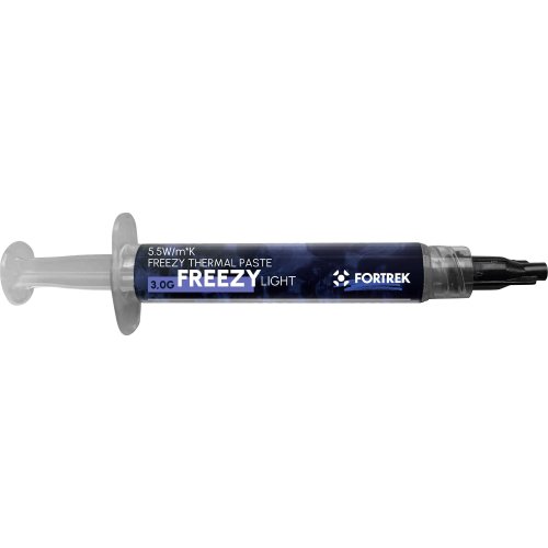 Pasta Térmica Fortrek Freezy Light, 3g, 5,5W/m·K, com Kit de Aplicação – Cinza
