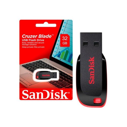 Pen Drive 32 GB Cruzer Blade USB 2.0 Sandisk Box - SDCZ50-032G-B35