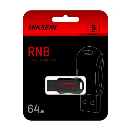 Pen Drive 64GB USB 2.0 Hiksemi M200R HS-USB-M200R64G Preto