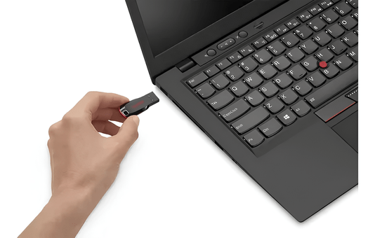 Pen Drive SanDisk 64GB USB 2.0 Cruzer Blade SDCZ50-064G - Preto/Vermelho