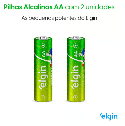 PILHA ALCALINA PEQUENA AA C/2 LR6-1.5V