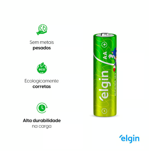 PILHA ALCALINA PEQUENA AA C/2 LR6-1.5V