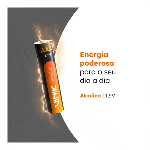 Pilha Alcalina AAA C/4 1.5V Vinik VP3AB4A