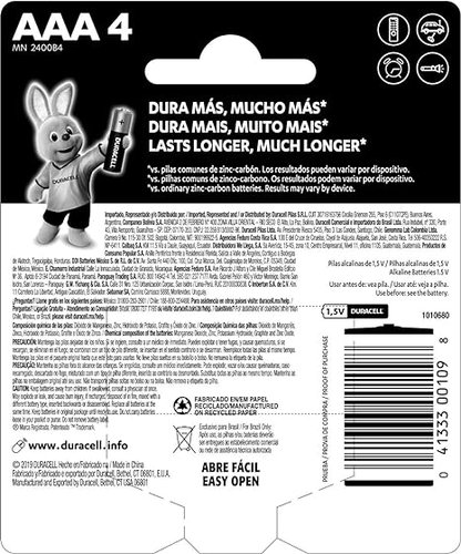 PILHA ALCALINA PALITO AAA C/4 MN-2400B5