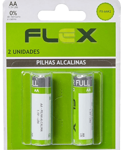 PILHA ALCALINA PEQUENA AA C/2 LR6-1.5V