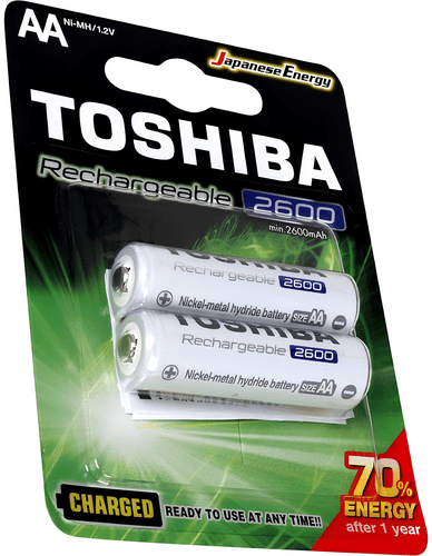 Pilha Recarregável AA Panasonic 2600mAh 1.2V TNH6GAE – Pack com 2 Unidades