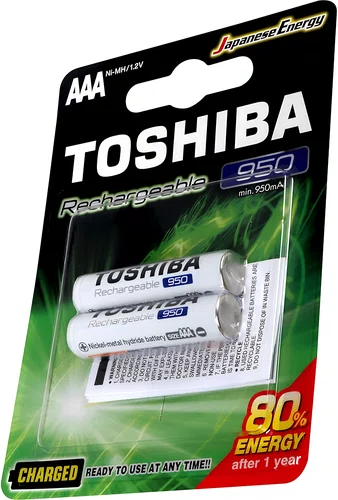 Pilha Recarregável AAA 950mAh 1.2V Toshiba C/2