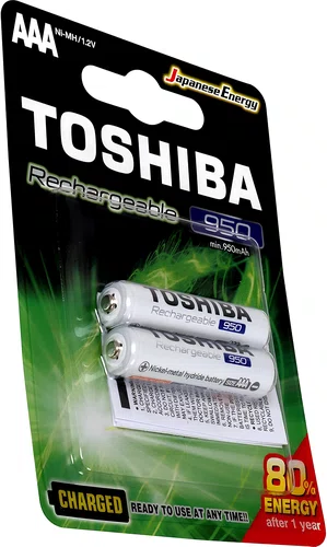 Pilha Recarregável AAA 950mAh 1.2V Toshiba C/2