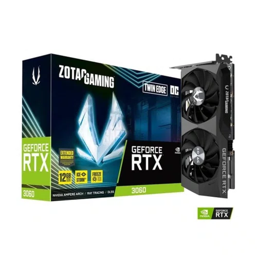 Placa de Vídeo Gaming Zotac GeForce RTX 3060 12GB Twin Edge OC ZT-A30600H-10M