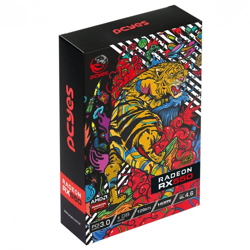 Placa De Vídeo Radeon RX 550 4GB DDR5 128BITS PJRX5504GGR5DF - Pcyes