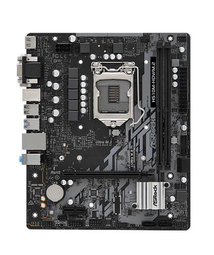 Placa-Mãe ASRock H510M-HDV/M.2, LGA 1200, DDR4, mATX – HDMI, M.2, USB 3.2