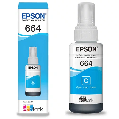 Refil de Tinta Ciano 70ml 664 Original Epson 664 L395 L365 L380 L375