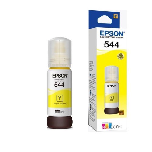 Refil De Tinta Epson T544 Amarelo 65ml Para Impressoras L3110 / L3150 / L5190 - T544420