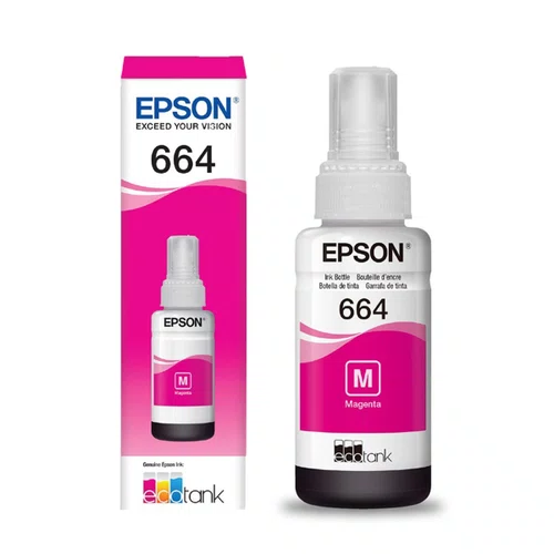 Refil De Tinta Epson T664 MAGENTA 70ML Para L656 606 120 Original
