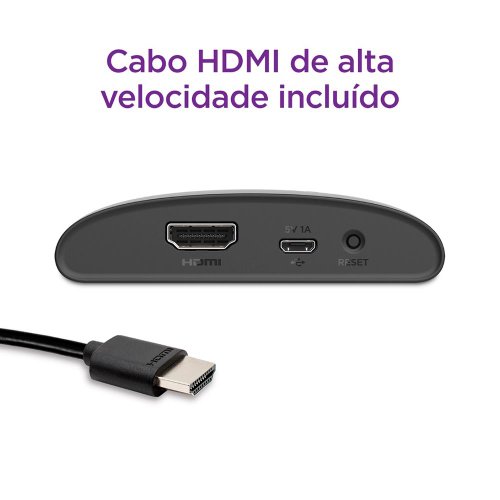 Roku Express Dispositivo Streaming Player Full HD Conversor Smart TV com Controle Remoto - 3930BR