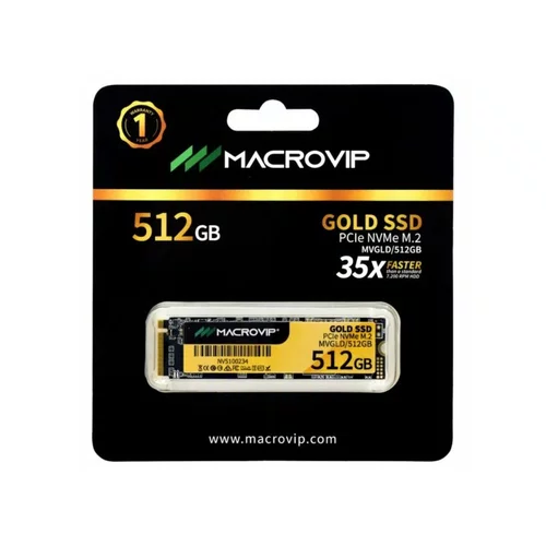 SSD M.2 2280 NVMe 512GB MacroVip PCIe Gen3 x4 MVGLD/512GB