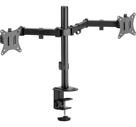 SUPORTE P/MONITOR BRACO ARTICULADO DUPLO 17"-32" FK445S PRETO