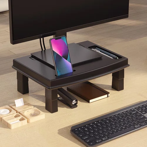 SUPORTE P/MONITOR E NOTEBOOK C/REGULAGEM ERGODESK PRETO