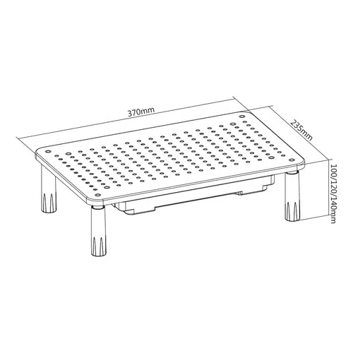 Suporte para Monitor ELG com Gaveta Organizadora SM087 Preto