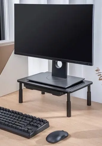Suporte para Monitor ELG com Gaveta Organizadora SM087 Preto