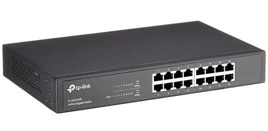 Switch TP-Link Gigabit, 10/100/1000, Não Gerenciável, Auto MDI / MDIX, 16 Portas, 220V - TL-SG1016D