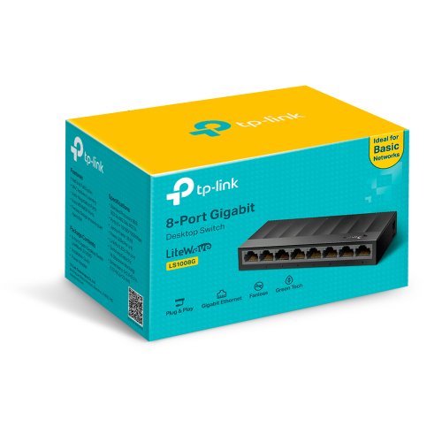 Switch 8 Portas 10/100/1000 MBPS Gigabit LS1008G - TP-LINK