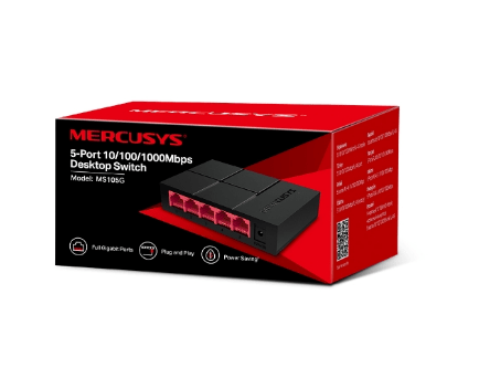 SWITCH 5 PORTAS 10/100/1000 GIGA MS105G