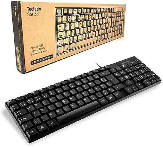 Teclado Básico Slim Laser USB PT TC193BU - MULTILASER
