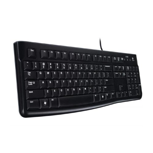 Teclado Desktop K120 USB ABNT2 Teclas de perfil plano Resistente a derramamentos Preto 920-002481 - Logitech