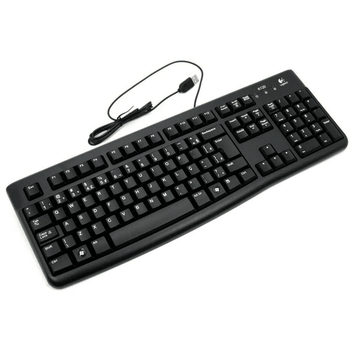 Teclado Desktop K120 USB ABNT2 Teclas de perfil plano Resistente a derramamentos Preto 920-002481 - Logitech