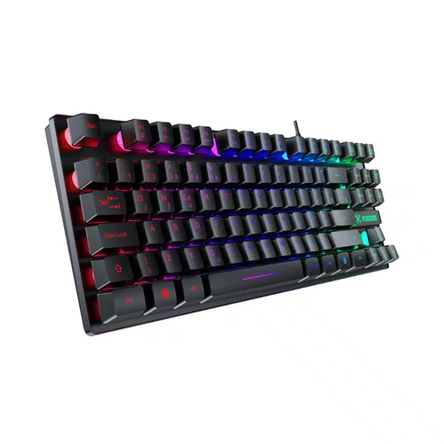 Kit Gamer Teclado Membrana Fortrek Earless 80 TKL Rainbow + Mouse Gamer Fortrek Black Hawk RGB 7200DPI
