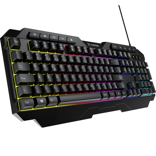 TECLADO GAMER MULTIMIDIA SHORTCUT RAINBOW