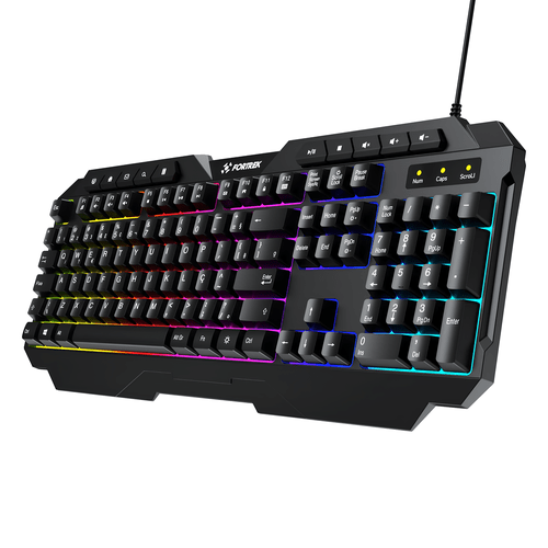 TECLADO GAMER MULTIMIDIA SHORTCUT RAINBOW
