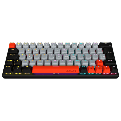 TECLADO GAMER MECANICO 60% SWITCH BLUE LED RAINBOW KUROMORI PTKM60BL