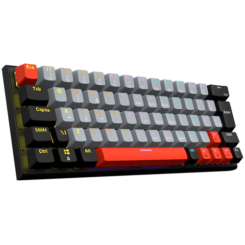 TECLADO GAMER MECANICO 60% SWITCH BLUE LED RAINBOW KUROMORI PTKM60BL