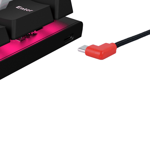 TECLADO GAMER MECANICO 60% SWITCH BLUE LED RAINBOW KUROMORI PTKM60BL