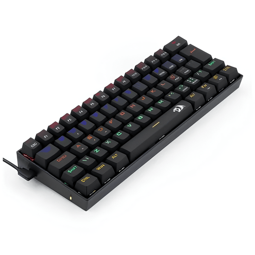 Teclado Gamer Mecânico Dragonborn K630RGB1 Preto RGB, Switch Azul, Layout ABNT2, USB para PC