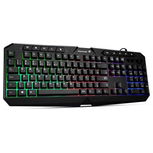 Teclado Gamer Multimidia Spider Black Abnt2 RGB 75853 - Fortrek