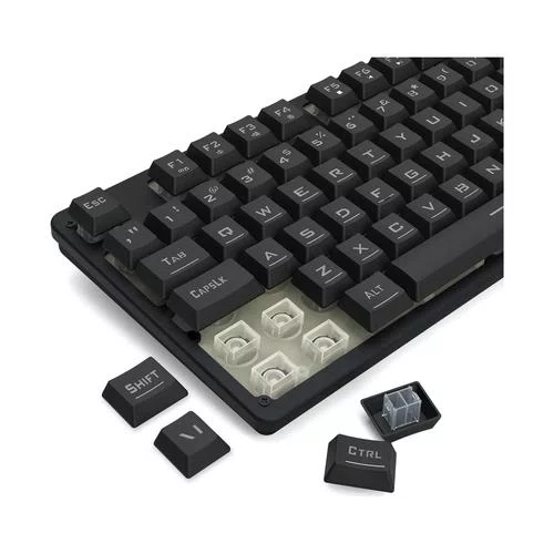 Teclado Gamer USB Netherbane K521-R Preto, Membrana, Iluminação LED, Layout ABNT2 para PC