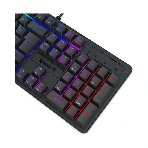 Teclado Gamer USB Netherbane K521-R Preto, Membrana, Iluminação LED, Layout ABNT2 para PC