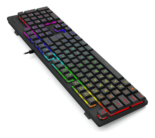 TECLADO GAMER USB MEMBRANA NETHERBANE PRETO RGB K521-RGB