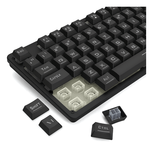TECLADO GAMER USB MEMBRANA NETHERBANE PRETO RGB K521-RGB