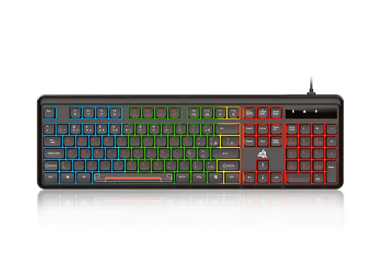 Teclado Gamer USB Preto com Iluminação Rainbow KPTE130