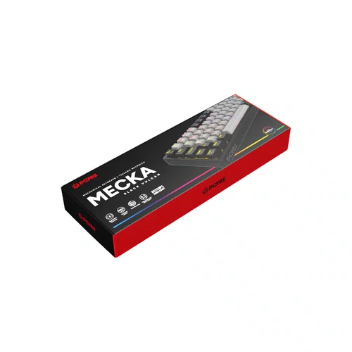 Teclado Mecânico 65% PCYES Mecka Black Vulcan Switch Red LED Rainbow TPMKBVRD