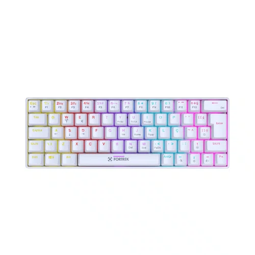 Teclado Mecânico Gamer Gravity 65, Switch Outemu Red, RGB, Branco, Compacto 65%