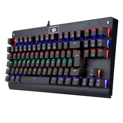 Teclado Mecânico Gamer Redragon Dark Avenger K568RGB-2 Rainbow Switch Dust-Proof Blue ABNT2 Preto