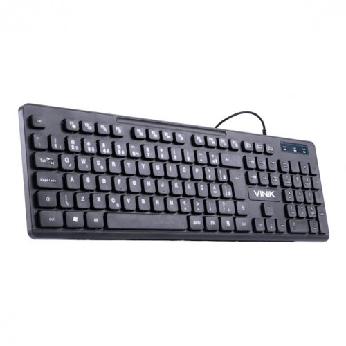 Teclado USB ABNT2 Slim Chocolate Vinik TC100 Preto