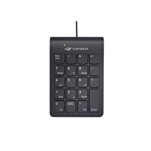 Teclado USB Numérico C3Tech KN-12BK Preto